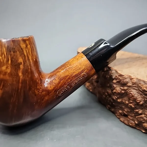 James Upshall P grade Smooth Bent Billiard Estate Briar Pipe, English Estates [SOLD] - Image 3