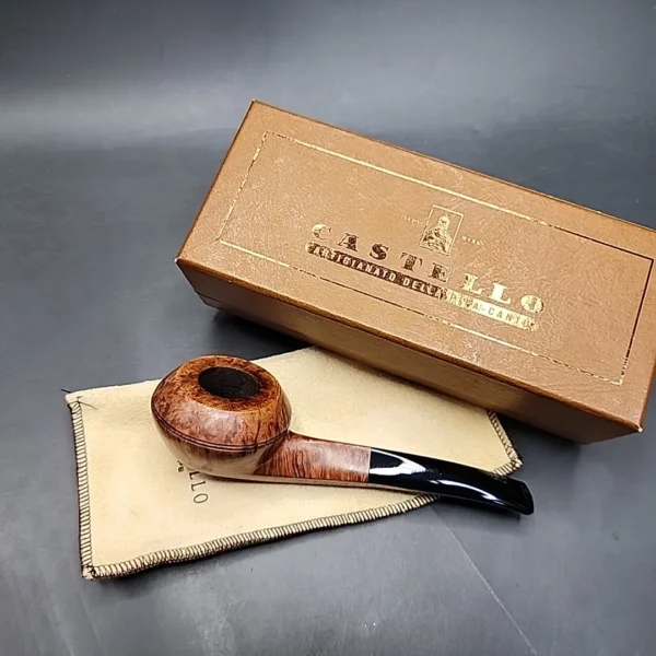 Castello "Castello" KKKK Smooth Bent Bulldog Estate Briar Pipe, Italian Estates [SOLD] - Image 3