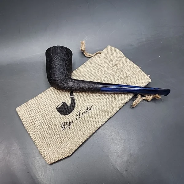 Pipe Tristan Sandblasted Straight Dublin Handmade Briar Pipe, New - Image 3