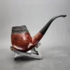 WO Larsen Partially Rusticated Bent Egg Estate Briar Pipe - Image 3
