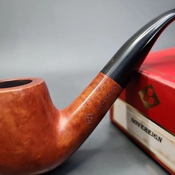 BBB Sovereign Smooth Bent Billiard Estate Briar Pipe, Unsmoked - Image 3