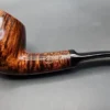 Chris Morgan Signature Smooth Bent Apple Handmade Briar Pipe, New - Image 3