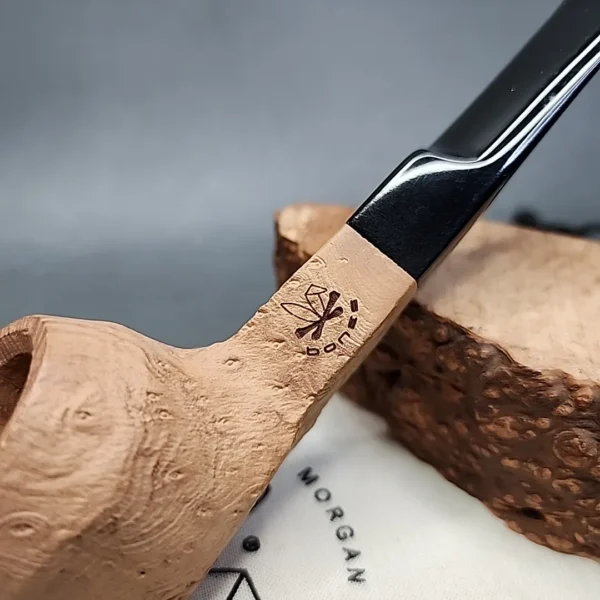Morgan Bones Straight Bulldog Briar Pipe, New - Image 3