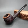 Radice Rind Partially Rusticated Bent Prince Estate Briar Pipe, Italian Estates - Image 3