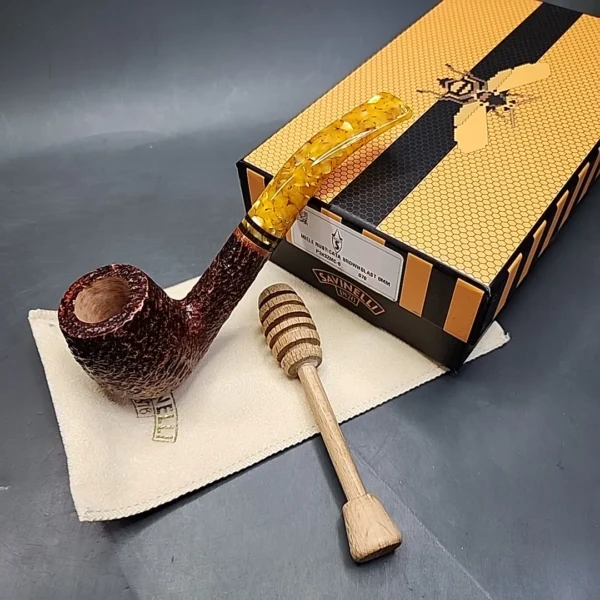 Savinelli Miele 670 KS Bent Billiard Estate Briar Pipe, Unsmoked, 6mm - Image 3