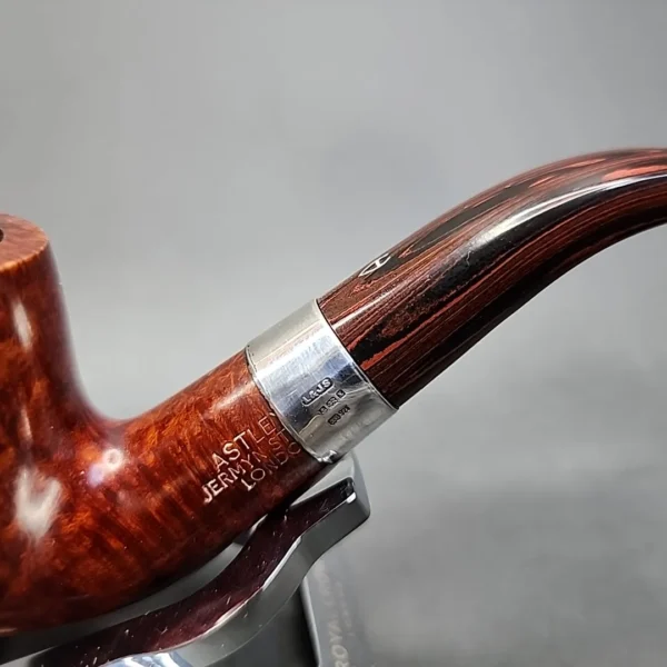 Astleys of London Les Wood Smooth Bent Billiard Estate Briar Pipe, Unsmoked [SOLD] - Image 4
