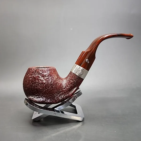 Peterson Irish Harp XL02 Sandblasted Briar Pipe, Fishtail [SOLD] - Image 4