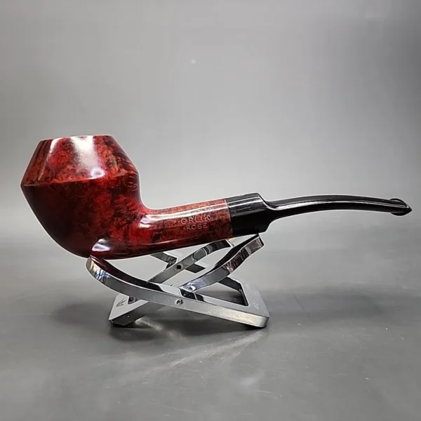 Orlik Rose 5378 Smooth Bent Rhodesian Estate Briar Pipe, Unsmoked - Image 4
