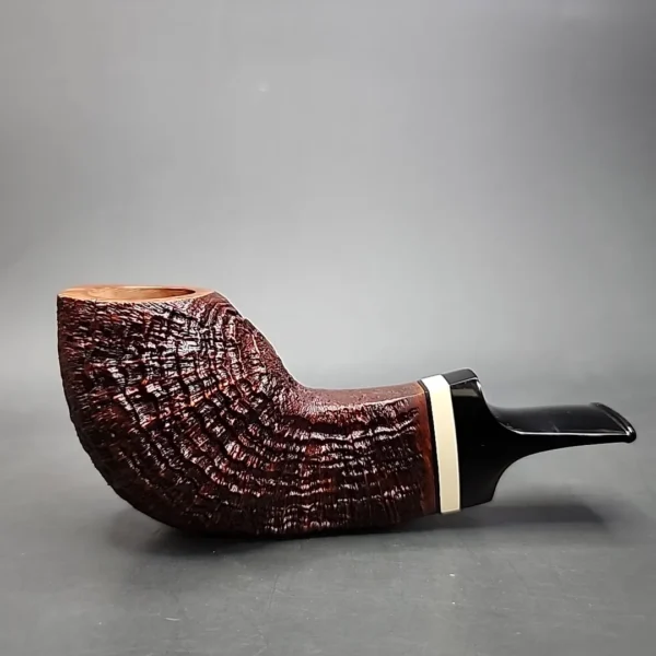 Konstantin Shekita Sandblasted Fugu Estate Briar Pipe, Unsmoked - Image 4