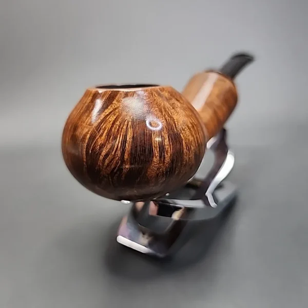 Nathan Armentrout Smooth Bent Apple Handmade Briar Pipe, New - Image 4