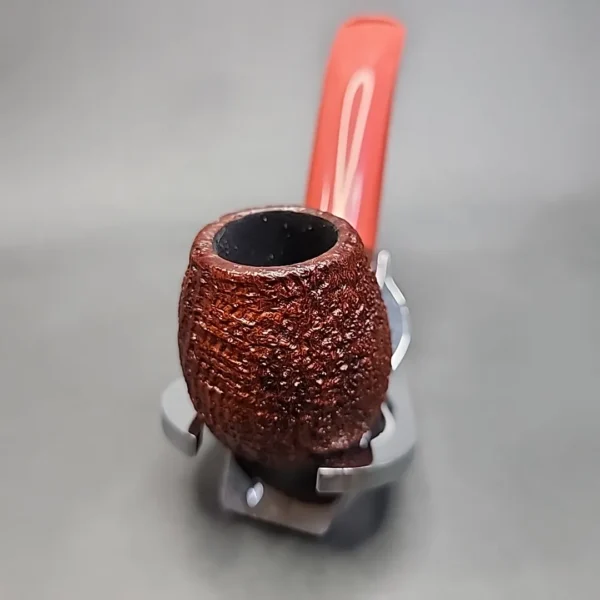 Nathan Armentrout Sandblasted Bent Egg Handmade Briar Pipe, New - Image 4