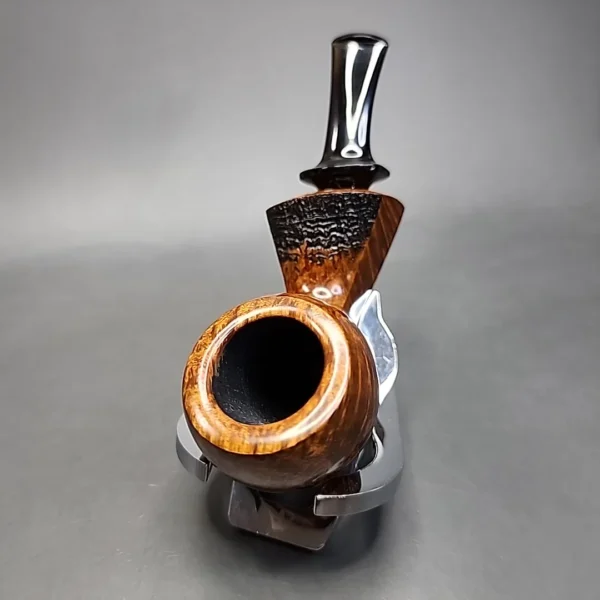 2016 Scott Klein & Steve Morrisette Smooth Bent Egg Handmade Briar Pipe, Unsmoked [SOLD] - Image 4