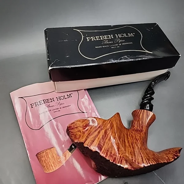 Preben Holm Hallmark H4 Smooth Freehand Estate Briar Pipe, Unsmoked [SOLD] - Image 4