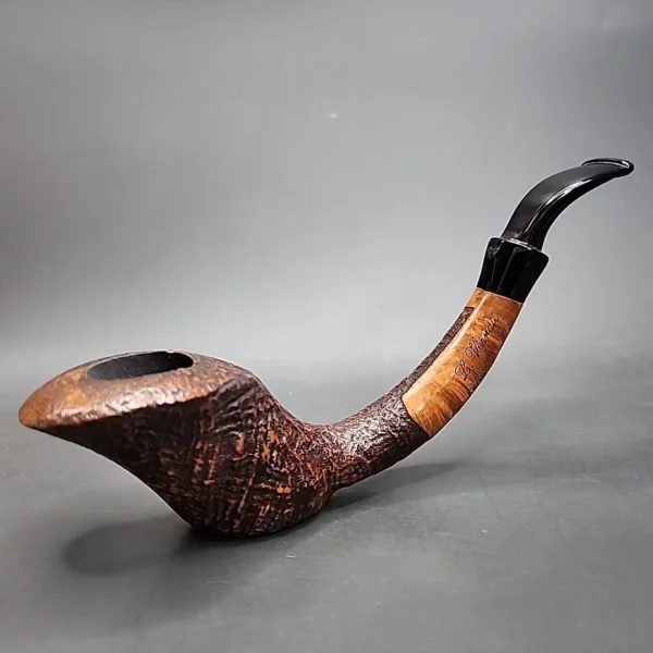 Luigi Viprati Extra Sandblasted Estate Briar Pipe, Unsmoked - Image 4