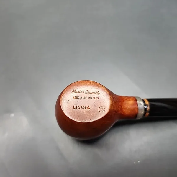 Mastro Geppetto Liscia 1 Smooth Barrel Estate Briar Pipe, 9mm, Italian Estates - Image 4
