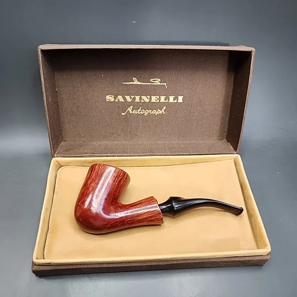 Savinelli Autograph 5, Smooth Bent Dublin Estate Briar Pipe, Unsmoked - Image 4