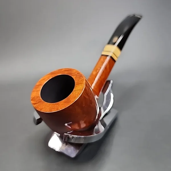 Chacom Hexagone 124 Smooth Bent Pot Estate Briar Pipe, Unsmoked [SOLD] - Image 4