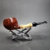 Ichi Kitahara 2016 Smooth Apple w/ Bamboo Handmade Briar Pipe, Unsmoked - Image 4