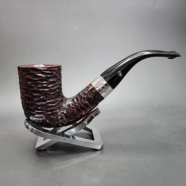 2020 Peterson Sherlock Holmes Rathbone Rusticated Bent Billiard Estate Briar Pipe, Irish Estates [SOLD] - Image 4