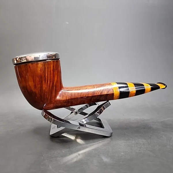 Nording Hand Made 19 Silver Cap Facet Canadian Estate Briar Pipe, Danish Estates [SOLD OUT] - Image 4