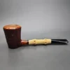 Dave Neeb Sandblasted Dublin with Bamboo Handmade Briar Pipe, New - Image 4