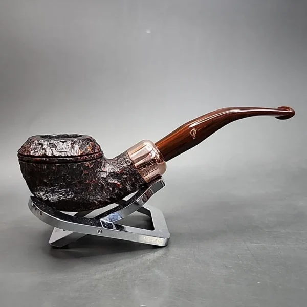 Peterson 2019 Christmas 999 Rusticated Bent Rhodesian Estate Briar Pipe, Irish Estates [SOLD] - Image 4
