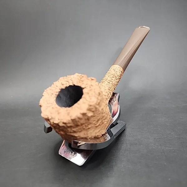 Pipe Tristan Rusticated Natural Pot Handmade Briar Pipe, New [SOLD] - Image 4
