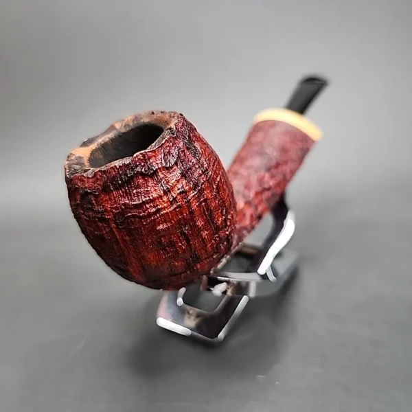 Nathan Armentrout Sandblasted Danish Apple Handmade Estate Briar Pipe [SOLD] - Image 4