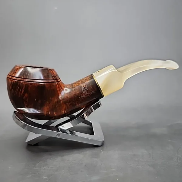 BBB Tortoise 765 Smooth Bent Estate Briar Pipe, Unsmoked - Image 4