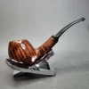 Chris Morgan Signature Smooth Bent Apple Handmade Briar Pipe, New - Image 4