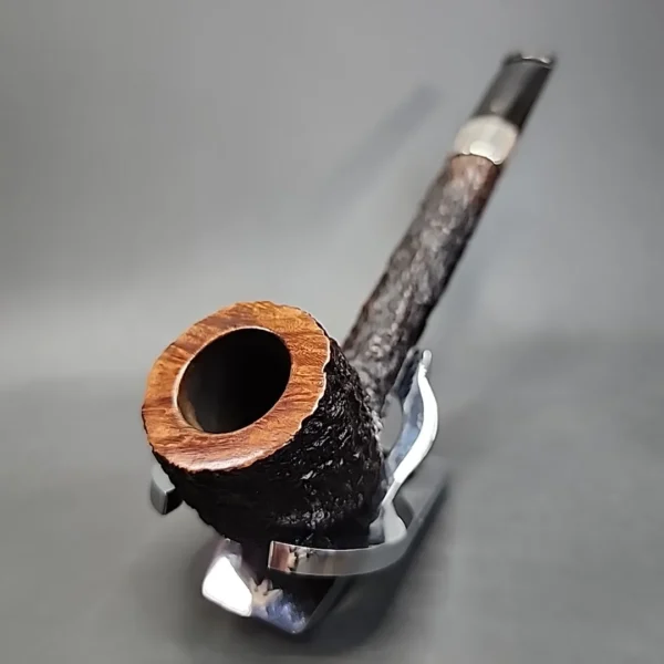 Elwood by Les Wood Rusticated Canadian Estate Briar Pipe, English Estates - Image 4