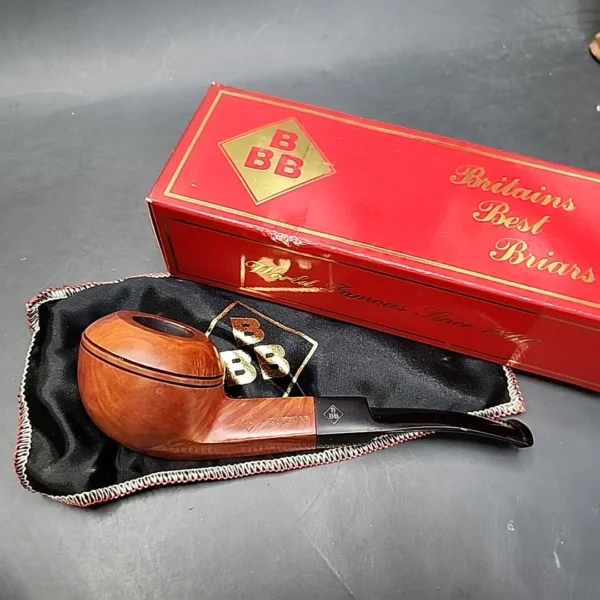 BBB Sovereign Smooth Bent Bulldog Estate Briar Pipe Unsmoked - Image 4