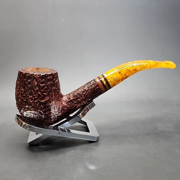 Savinelli Miele 670 KS Bent Billiard Estate Briar Pipe, Unsmoked, 6mm - Image 4