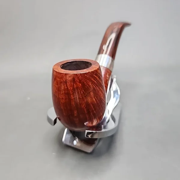 Astleys of London Les Wood Smooth Bent Billiard Estate Briar Pipe, Unsmoked [SOLD] - Image 5