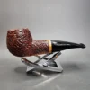 Ser Jacopo R1 Rusticated Straight Apple Estate Briar Pipe, Unsmoked - Image 5