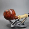Ichi Kitahara 2016 Smooth Apple w/ Bamboo Handmade Briar Pipe, Unsmoked - Image 5