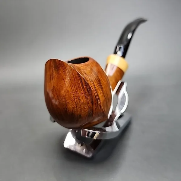 Handmade Wooden Sparrow Tobacco Pipe, Medium Cherry Finish With Brass Filter, By Armory Replicas