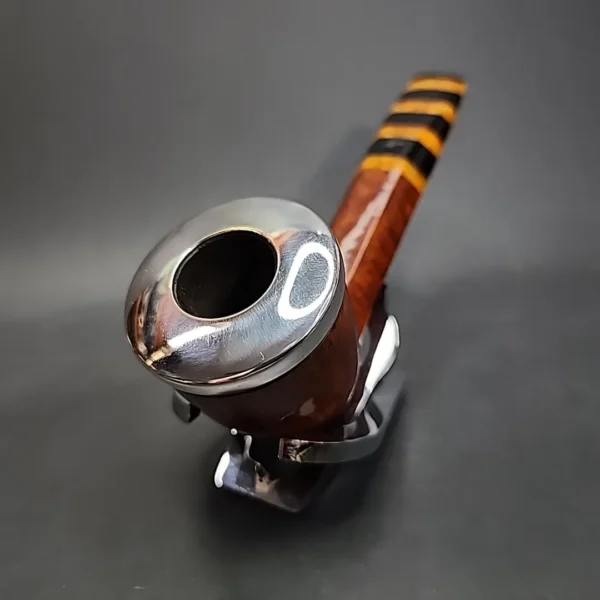 Nording Hand Made 19 Silver Cap Facet Canadian Estate Briar Pipe, Danish Estates [SOLD OUT] - Image 5