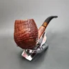 Dave Neeb Sandblasted Bent Egg Handmade Briar Pipe, New - Image 5
