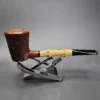 Dave Neeb Sandblasted Dublin with Bamboo Handmade Briar Pipe, New - Image 5