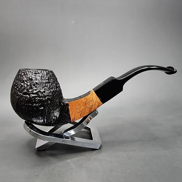 Ser Jacopo S1 Sandblasted Bent Apple Estate Briar Pipe, Unsmoked - Image 5