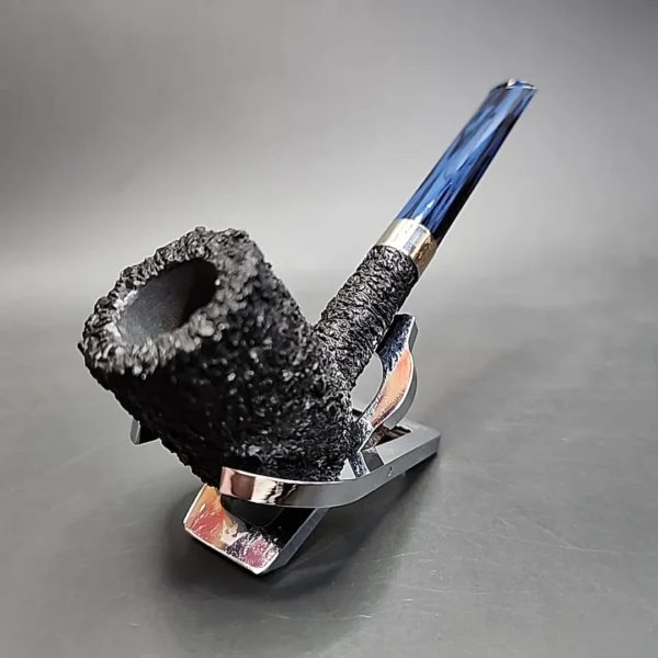Pipe Tristan Rusticated Straight Billiard Handmade Briar Pipe, New [SOLD] - Image 5