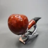 Vauen 3213 Smooth Bent Apple Estate Briar Pipe Unsmoked, 9mm - Image 5
