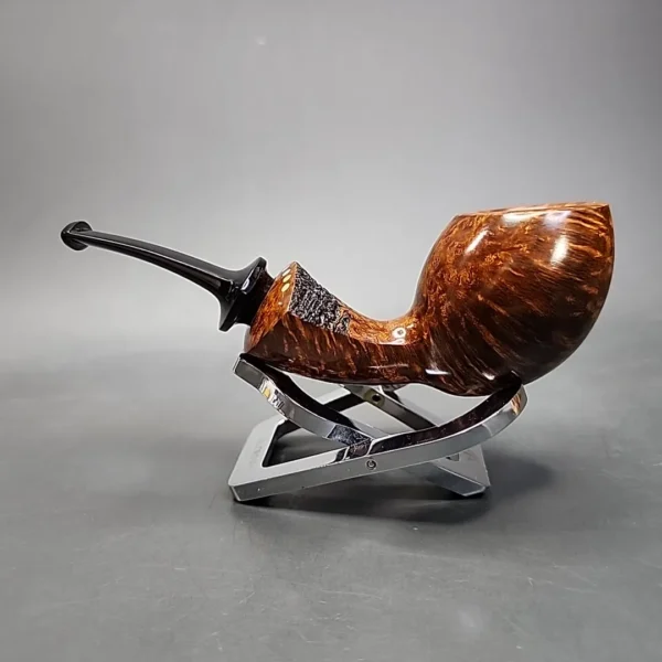 2016 Scott Klein & Steve Morrisette Smooth Bent Egg Handmade Briar Pipe, Unsmoked [SOLD] - Image 6