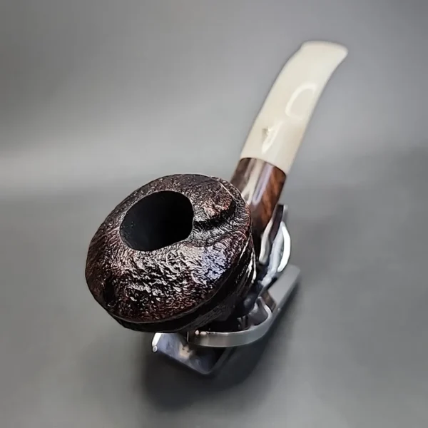 Mastro Geppetto Spiral Carved Horn Estate Briar Pipe, Unsmoked - Image 6