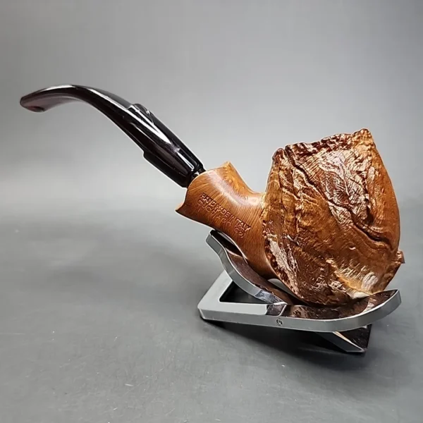 Caminetto New Dear Moustache KS Bent Egg Estate Briar Pipe - Image 6