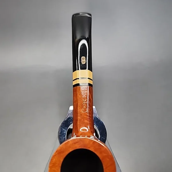 Chacom Hexagone 124 Smooth Bent Pot Estate Briar Pipe, Unsmoked [SOLD] - Image 6
