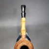 Adam Davidson Sandblasted Apple w Bamboo Estate Briar Pipe, Unsmoked [SOLD] - Image 6