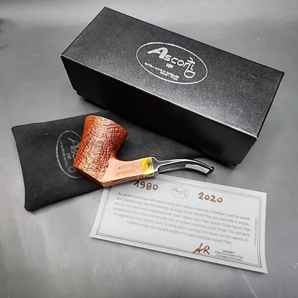 Ascorti 40th Anniversary Partially Sandblasted Dublin Sitter Estate Briar Pipe, Unsmoked - Image 6