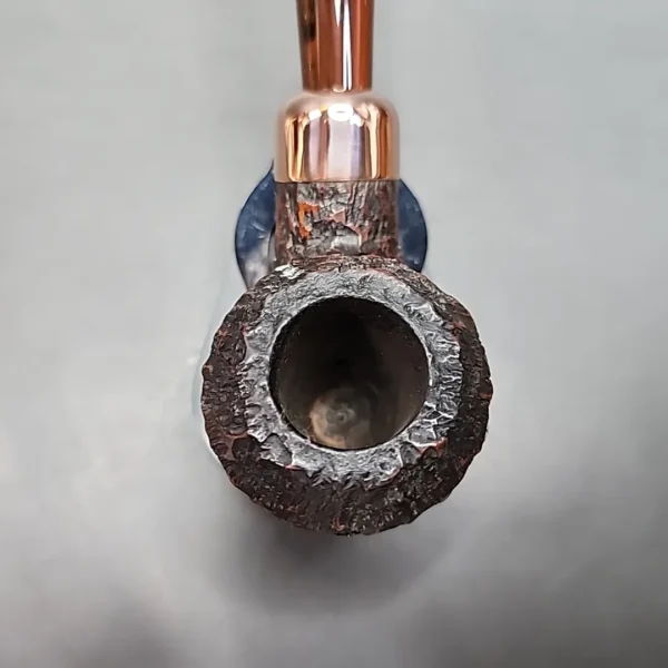 Peterson 2019 Christmas 999 Rusticated Bent Rhodesian Estate Briar Pipe, Irish Estates [SOLD] - Image 6